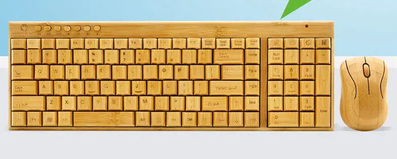 Handmade Bamboo Wooden Keyboard Mouse Multimedia Eco Friendly Multi Choices everythingbamboo