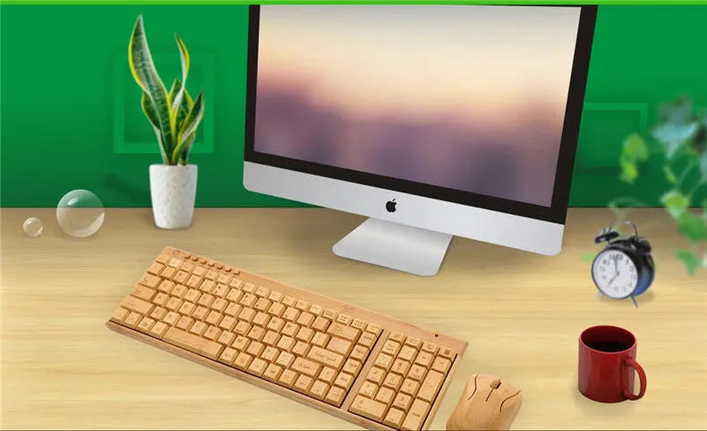 Handmade Bamboo Wooden Keyboard Mouse Multimedia Eco Friendly Multi Choices everythingbamboo