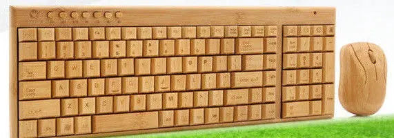 Handmade Bamboo Wooden Keyboard Mouse Multimedia Eco Friendly Multi Choices everythingbamboo