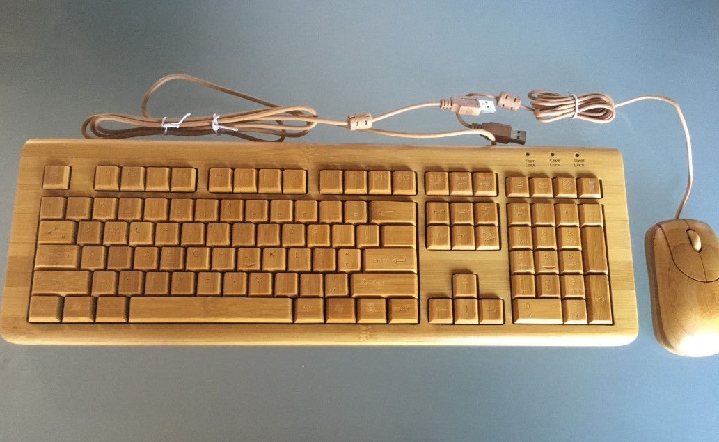 Handmade Bamboo Wooden Keyboard Mouse Multimedia Eco Friendly Multi Choices everythingbamboo