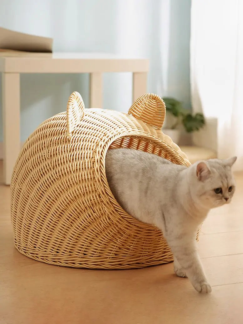 Handmade Rattan Looking Pet House Pet Home Cute Cool in Summer Warm in Winter everythingbamboo