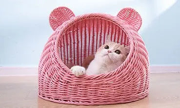 Handmade Rattan Looking Pet House Pet Home Cute Cool in Summer Warm in Winter everythingbamboo