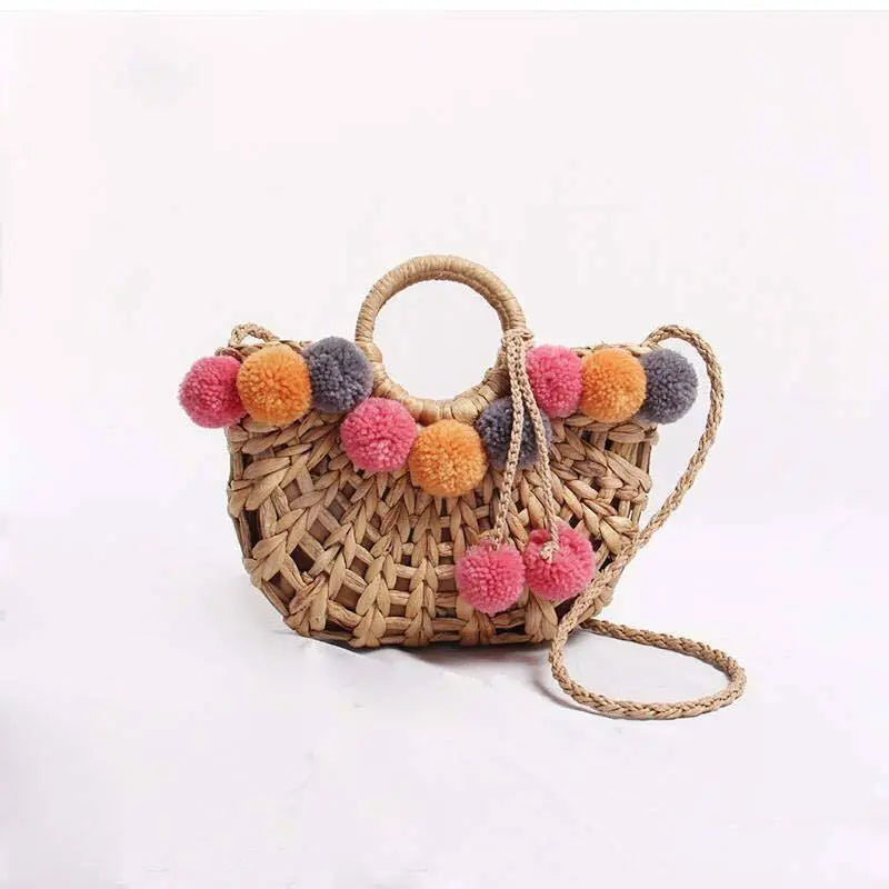 Handwoven Women Hand Bag Carrier Bag Natural Grass Bag Latest Style Beach Bag everythingbamboo