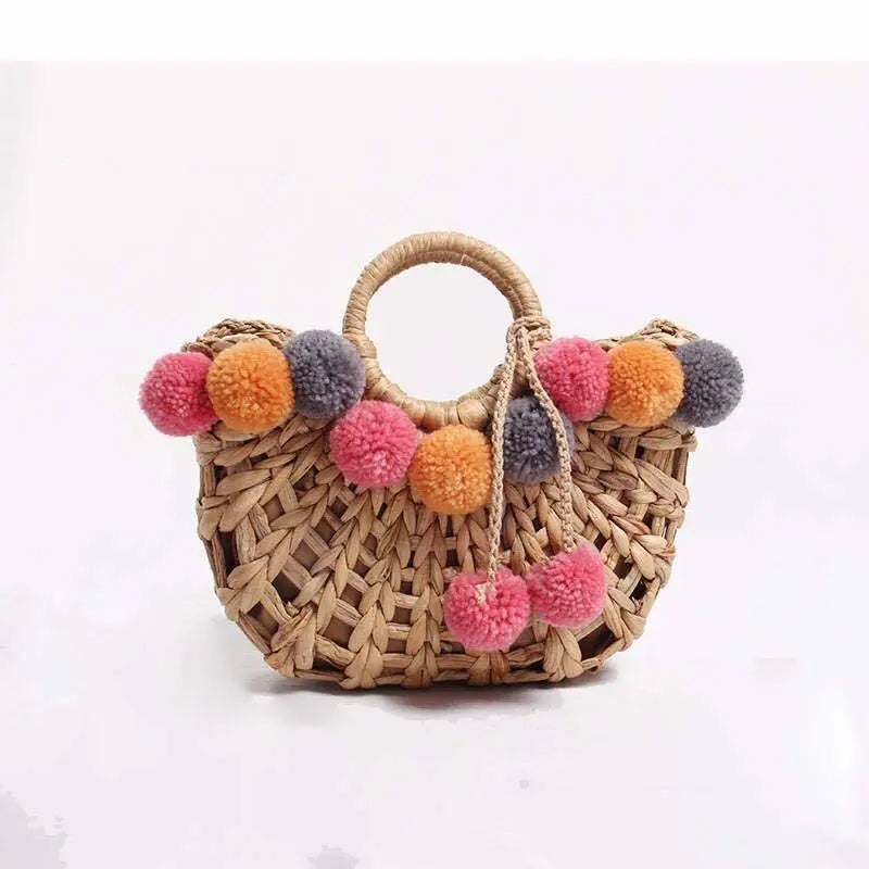 Handwoven Women Hand Bag Carrier Bag Natural Grass Bag Latest Style Beach Bag everythingbamboo