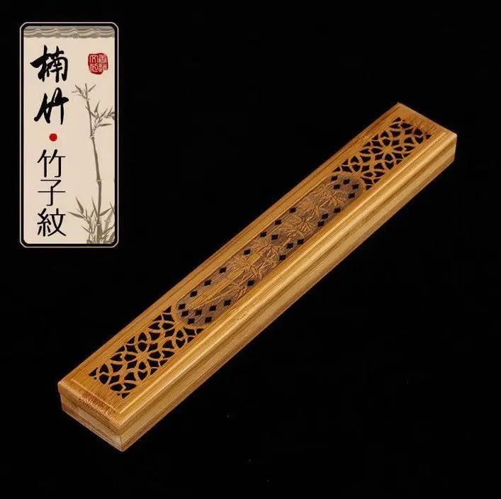 Hollow Bamboo Incense Burner Holder Censer Tower Holder Box Sticker Cone 竹香盒香炉 Unbranded