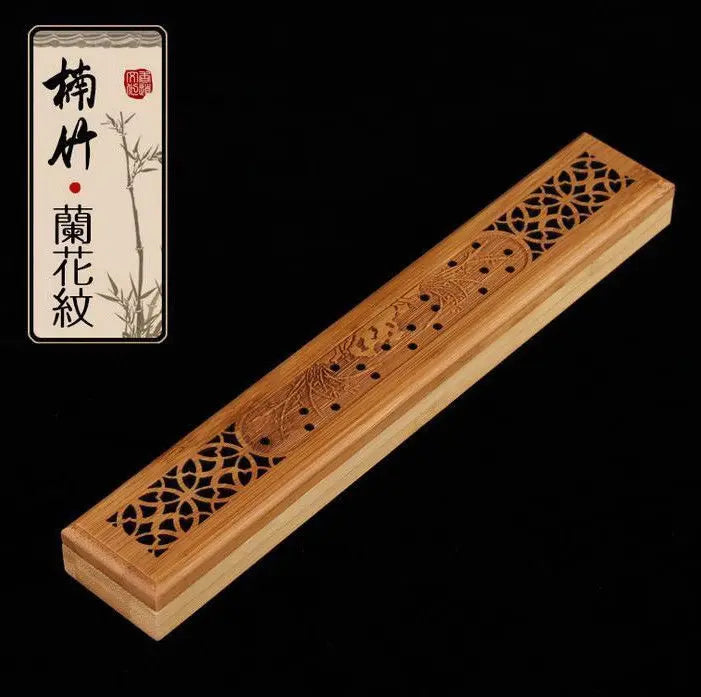Hollow Bamboo Incense Burner Holder Censer Tower Holder Box Sticker Cone 竹香盒香炉 Unbranded