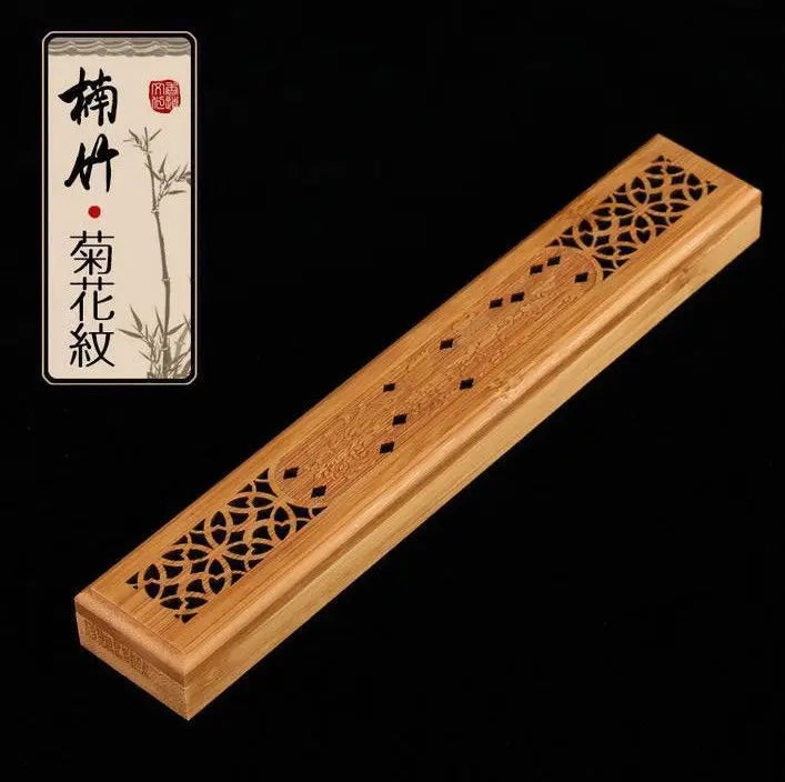 Hollow Bamboo Incense Burner Holder Censer Tower Holder Box Sticker Cone 竹香盒香炉 Unbranded