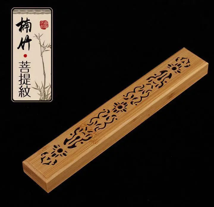 Hollow Bamboo Incense Burner Holder Censer Tower Holder Box Sticker Cone 竹香盒香炉 Unbranded