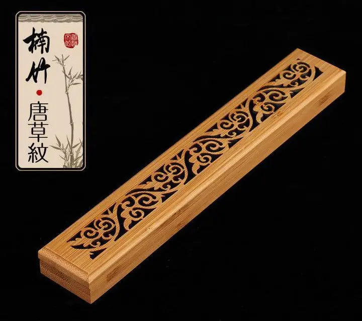 Hollow Bamboo Incense Burner Holder Censer Tower Holder Box Sticker Cone 竹香盒香炉 Unbranded
