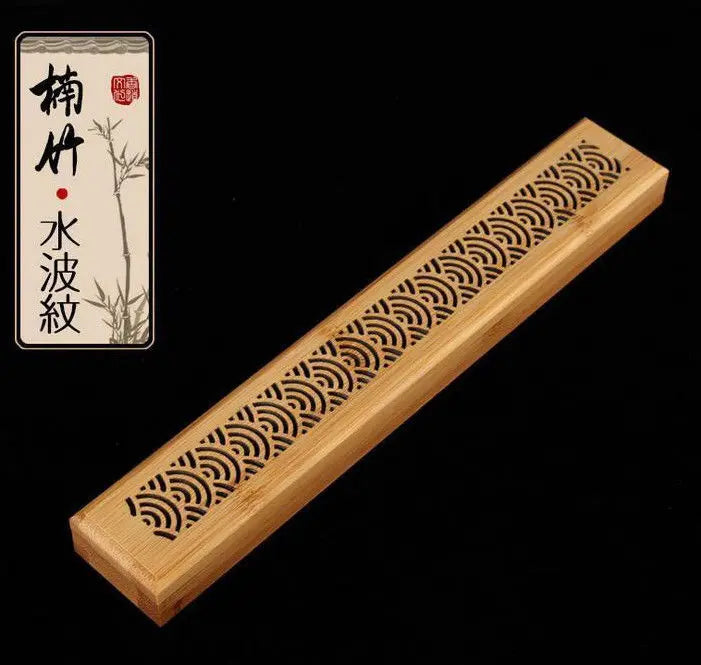 Hollow Bamboo Incense Burner Holder Censer Tower Holder Box Sticker Cone 竹香盒香炉 Unbranded