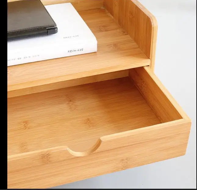 Jewelry Stationary Box Bamboo Wooden Desk Organizer Storage Decorative Drawers everythingbamboo