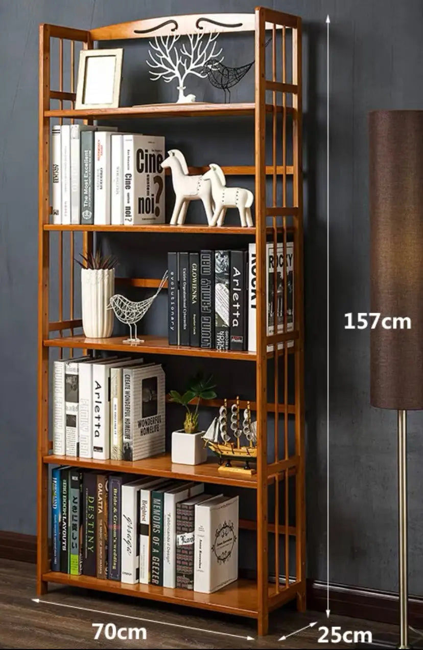 Large Size Pure Bamboo Book Shelf Cabinet Simple Solid Storage Fantastic 5 and 6 Tiers BBC03 everythingbamboo
