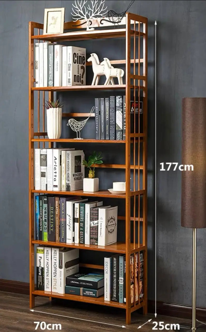 Large Size Pure Bamboo Book Shelf Cabinet Simple Solid Storage Fantastic 5 and 6 Tiers BBC03 everythingbamboo