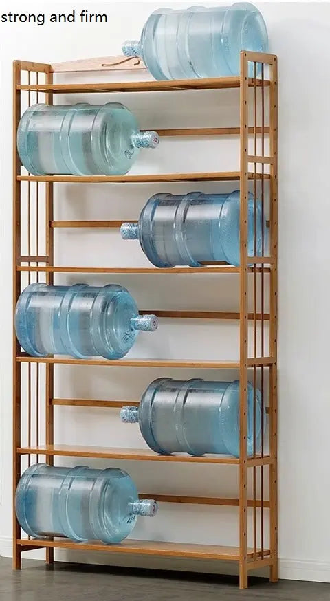 Large Size Pure Bamboo Book Shelf Cabinet Simple Solid Storage Fantastic 5 and 6 Tiers BBC03 everythingbamboo