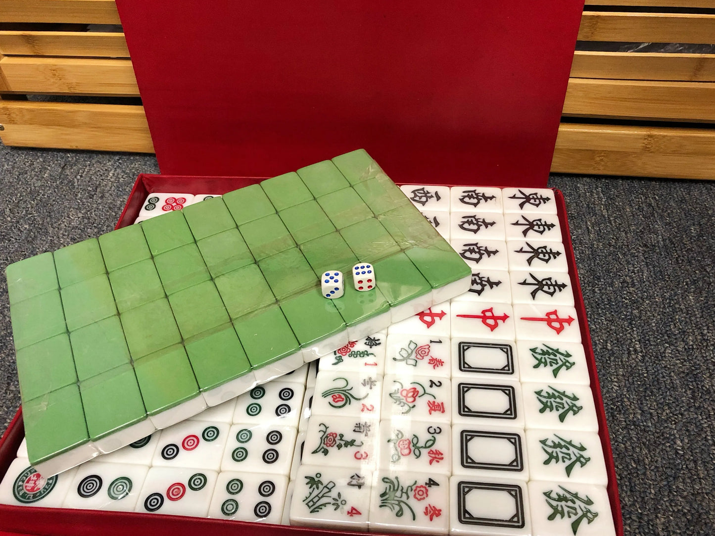 MahJong Set Game Brand New Large Bamboo Style 竹丝麻将 everythingbamboo