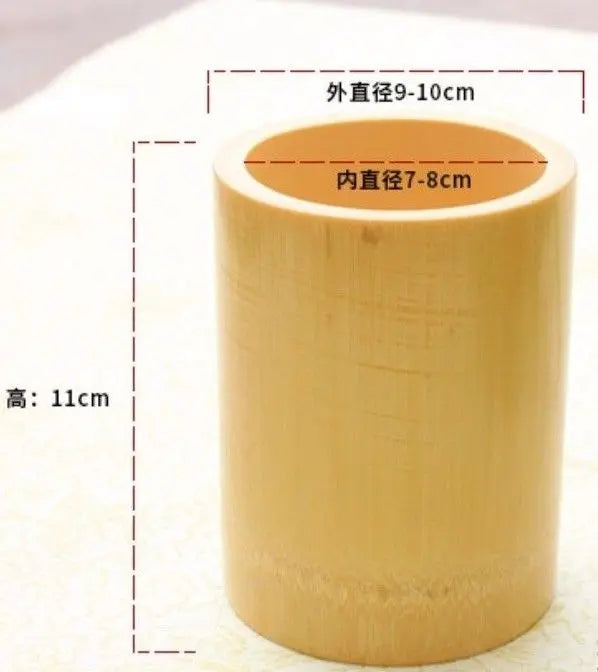 Natural Bamboo Sculpture Pen Holder Round Storage Solution Multi Use Art 竹雕刻笔筷筒 Everythingbamboo