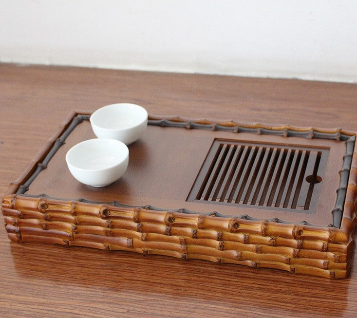 Natural bamboo root carving crafts tea tray coffee tray, home decoration天然竹雕工艺茶盘 everythingbamboo