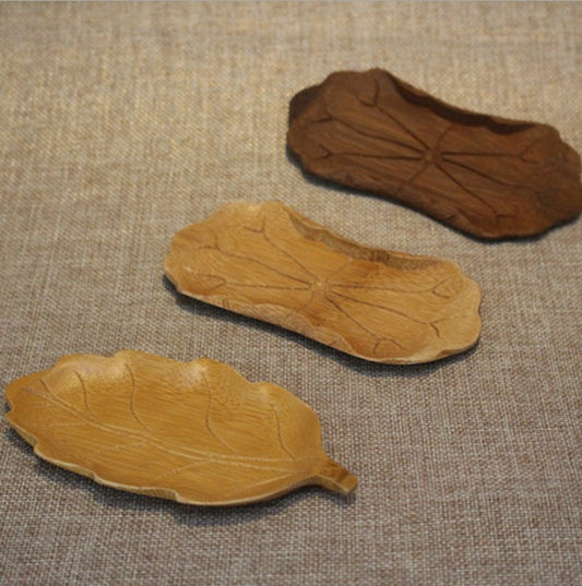 Natural bamboo traditional craft tea holder accessories of tea tray leaf  茶则 Unbranded