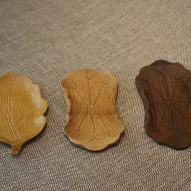Natural bamboo traditional craft tea holder accessories of tea tray leaf  茶则 Unbranded