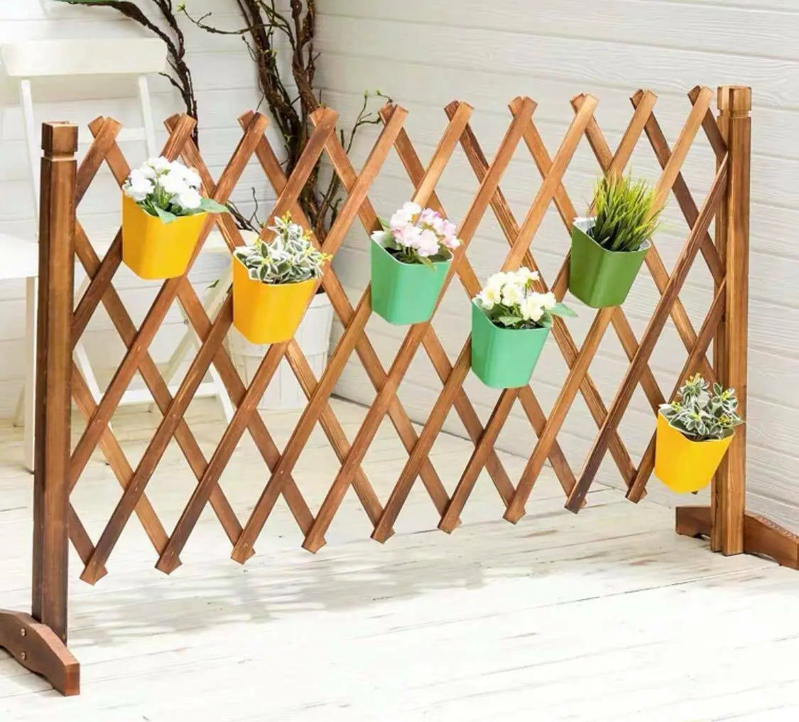 Plant Holder Plant Organiser Wooden Foldable Rack Space Saving Balcony Divider everythingbamboo