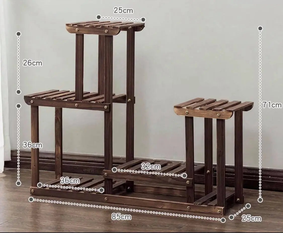 Plant Stand Wooden Indoor Outdoor Garden Planter With or Without Wheels 多款实木多层花架 everythingbamboo
