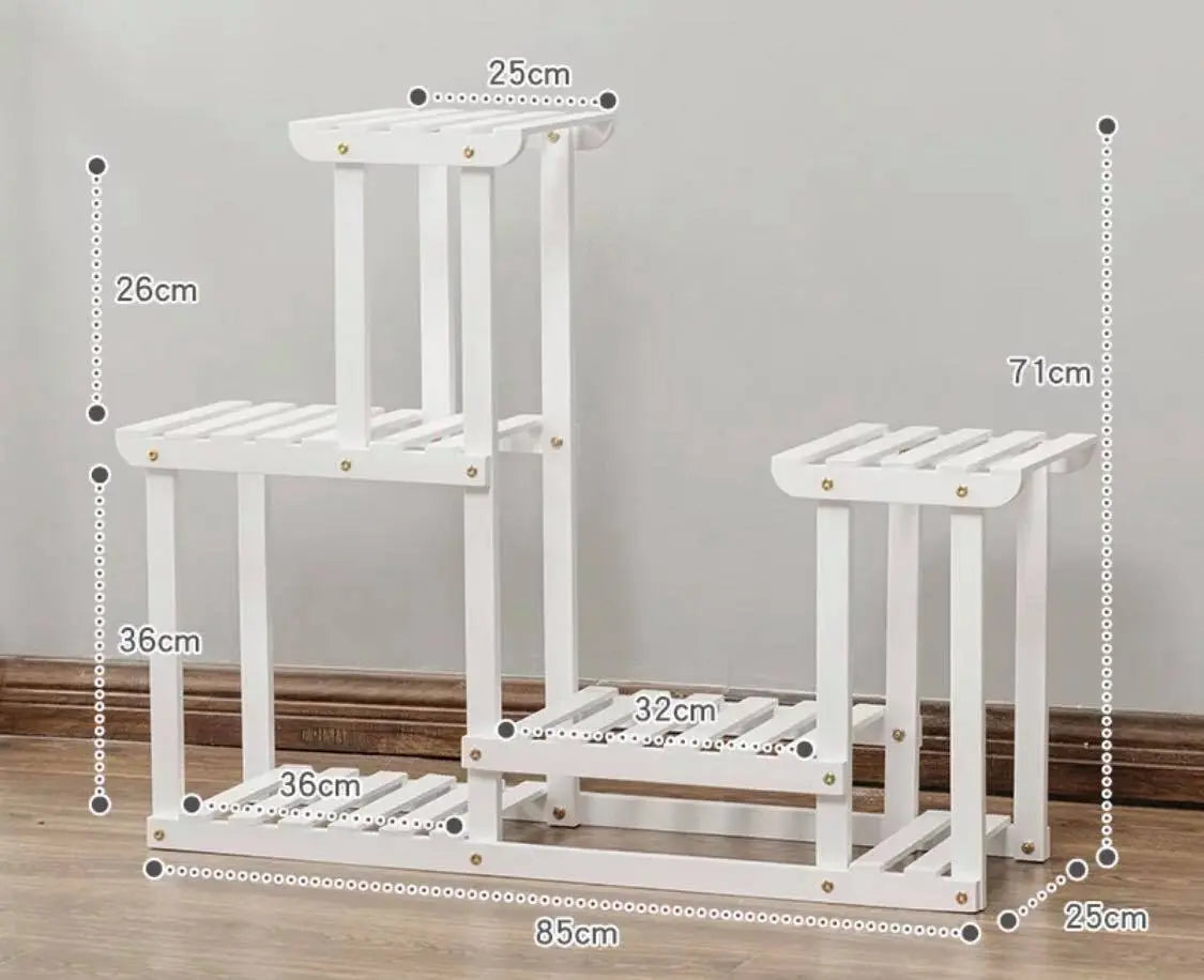 Plant Stand Wooden Indoor Outdoor Garden Planter With or Without Wheels 多款实木多层花架 everythingbamboo