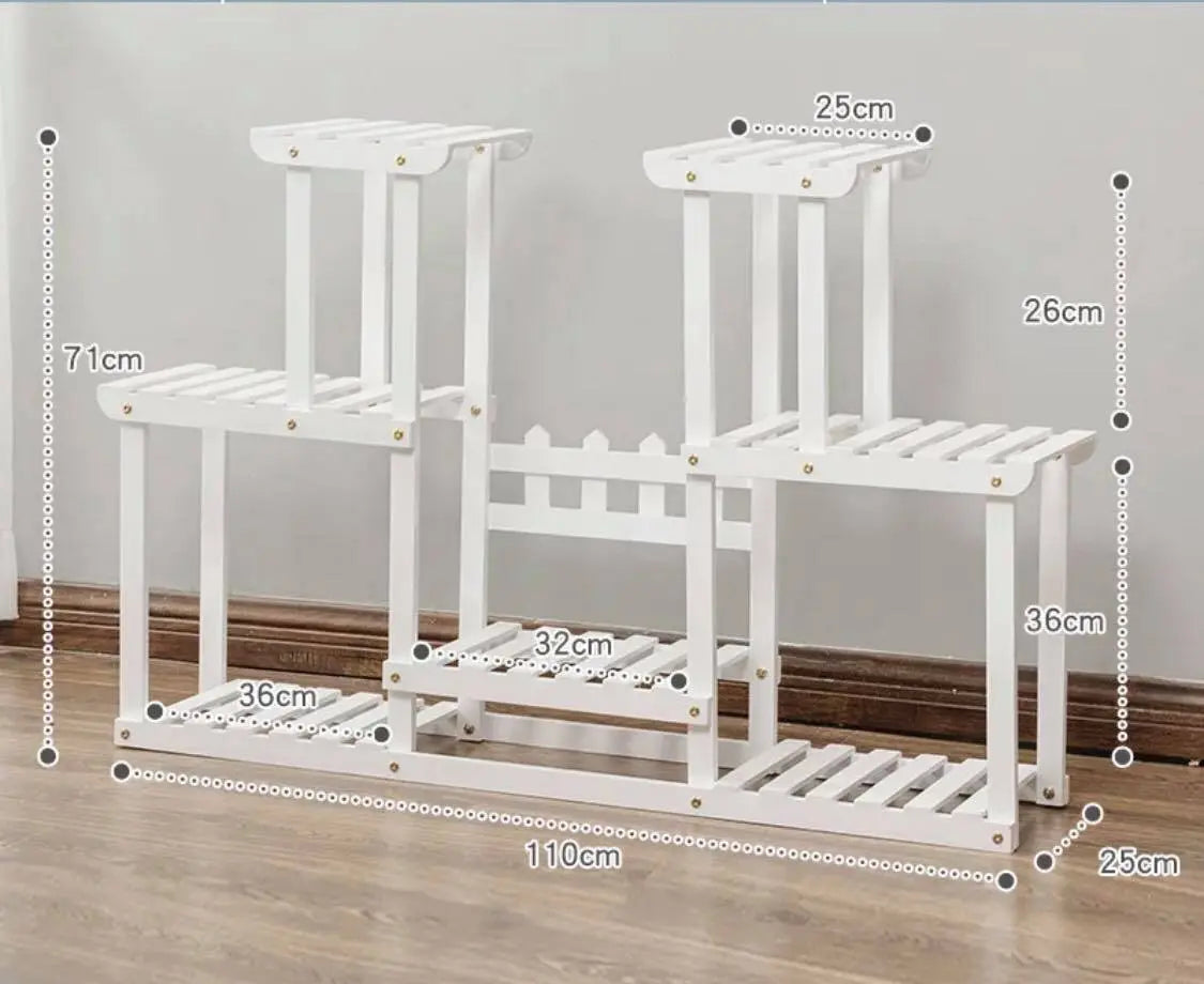 Plant Stand Wooden Indoor Outdoor Garden Planter With or Without Wheels 多款实木多层花架 everythingbamboo