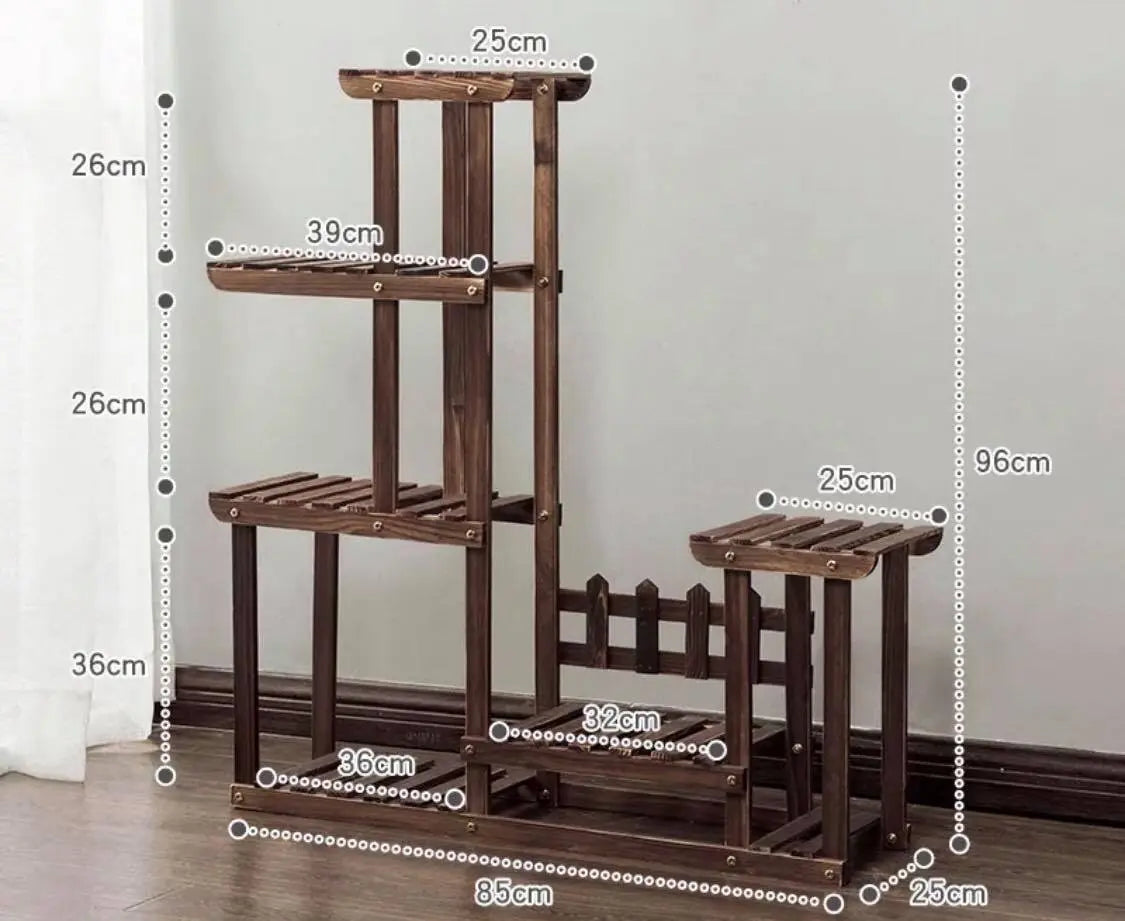 Plant Stand Wooden Indoor Outdoor Garden Planter With or Without Wheels 多款实木多层花架 everythingbamboo