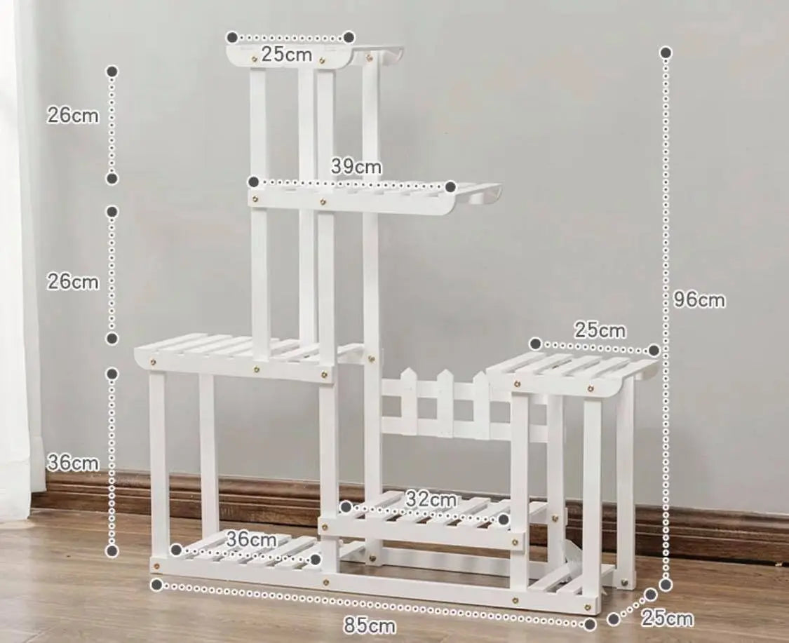 Plant Stand Wooden Indoor Outdoor Garden Planter With or Without Wheels 多款实木多层花架 everythingbamboo