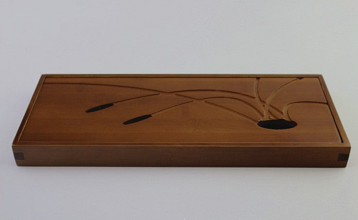Premium Bamboo Tea Tray Gongfu Tea Coffee Serving Tray 32cm*13.7*2.7cm handmade 功夫竹茶盘 Unbranded