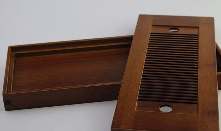 Premium Bamboo Tea Tray Gongfu Tea Coffee Serving Tray 32cm*13.7*2.7cm handmade 功夫竹茶盘 Unbranded