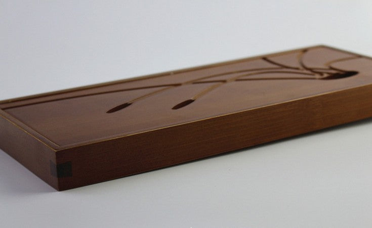 Premium Bamboo Tea Tray Gongfu Tea Coffee Serving Tray 32cm*13.7*2.7cm handmade 功夫竹茶盘 Unbranded