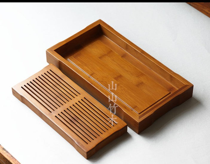 Premium Bamboo Tea Tray Gongfu Tea Coffee Serving Tray Handmade everythingbamboo