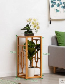 Premium Bamboo Wooden Plant Stand Decoration Shelf Carved Storage Elegant everythingbamboo