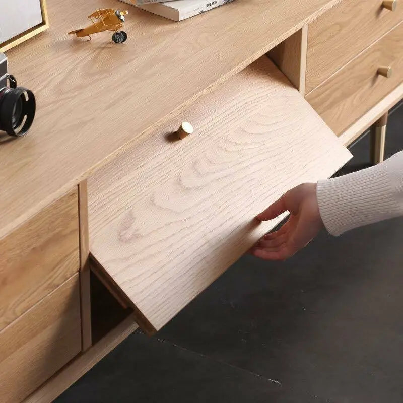 Premium North Europe Hard Wood TV Entertainment Unit Cabinet Stand With Drawers everythingbamboo