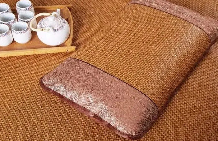 Queen or King Cool Summer Mat Sheet +2 pillow cases Soft Rattan Rug 软藤夏季凉席加 2枕套 everythingbamboo
