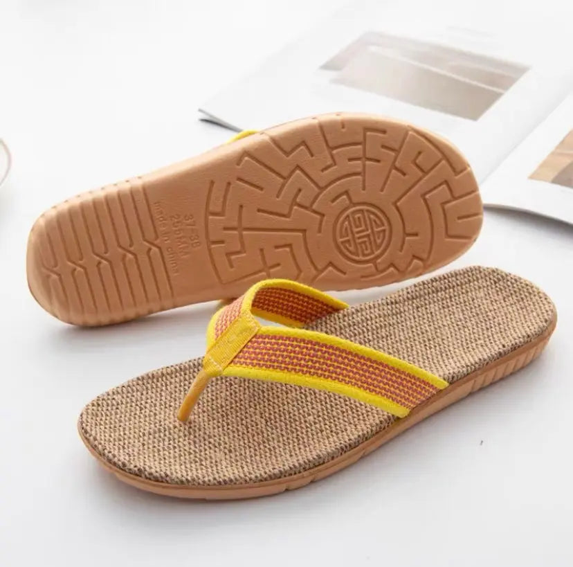 Slipper Women Men Casual Home Rattan Slipper Sandal Bamboo Linen Slippers Shoes Cooler Summer everythingbamboo