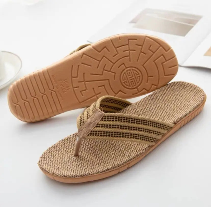 Slipper Women Men Casual Home Rattan Slipper Sandal Bamboo Linen Slippers Shoes Cooler Summer everythingbamboo