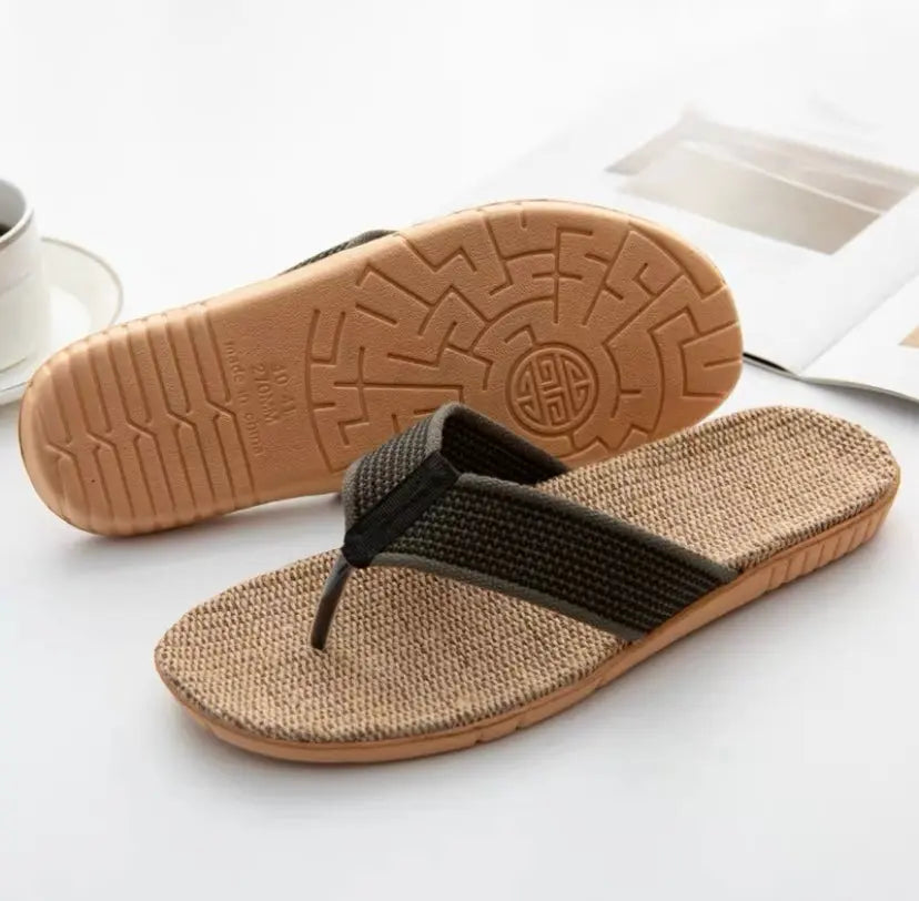 Slipper Women Men Casual Home Rattan Slipper Sandal Bamboo Linen Slippers Shoes Cooler Summer everythingbamboo