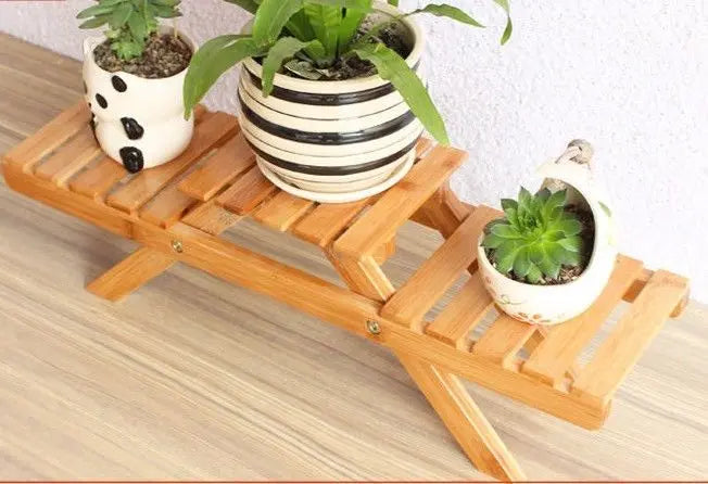 Small bamboo flower stand bamboo shelf organizer desk shelf desk plant stand everythingbamboo