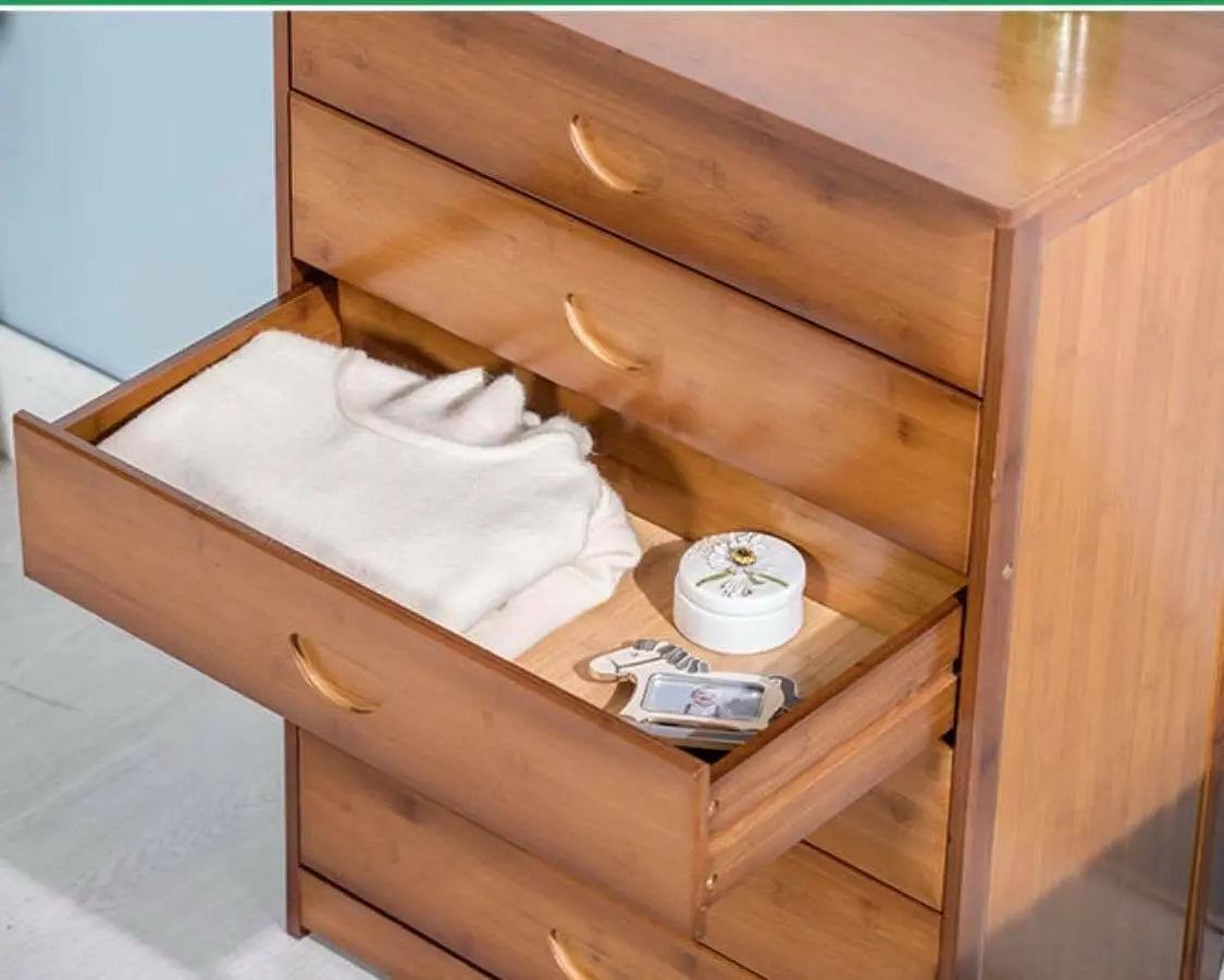 Solid Bamboo Modern Drawer Chest Cabinet Table Bedroom Storage Choice Elegant everythingbamboo