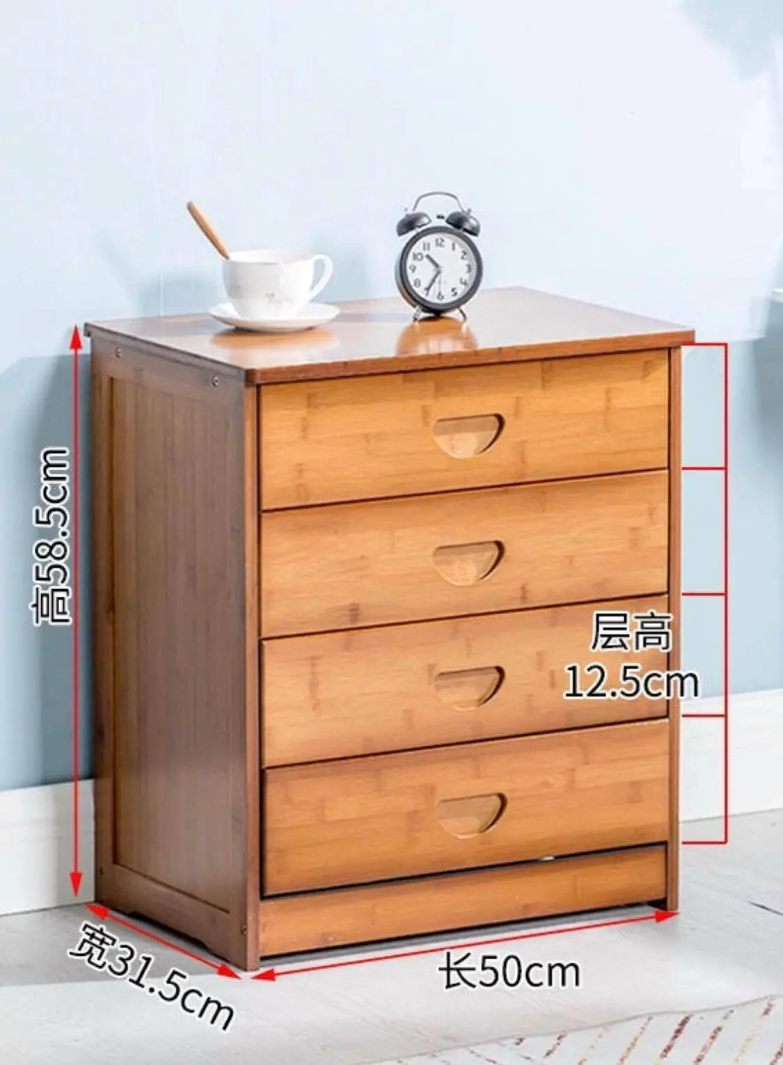 Solid Bamboo Modern Drawer Chest Cabinet Table Bedroom Storage Choice Elegant everythingbamboo
