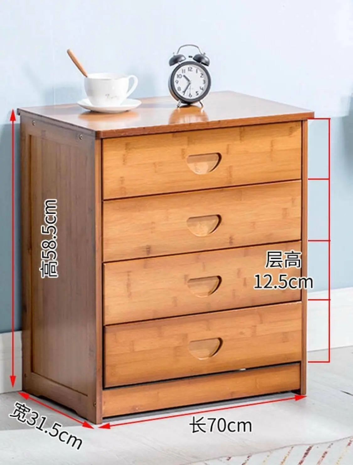 Solid Bamboo Modern Drawer Chest Cabinet Table Bedroom Storage Choice Elegant everythingbamboo
