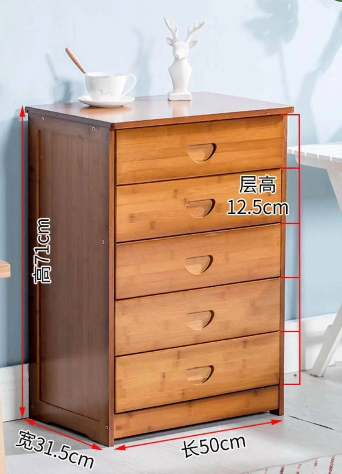 Solid Bamboo Modern Drawer Chest Cabinet Table Bedroom Storage Choice Elegant everythingbamboo