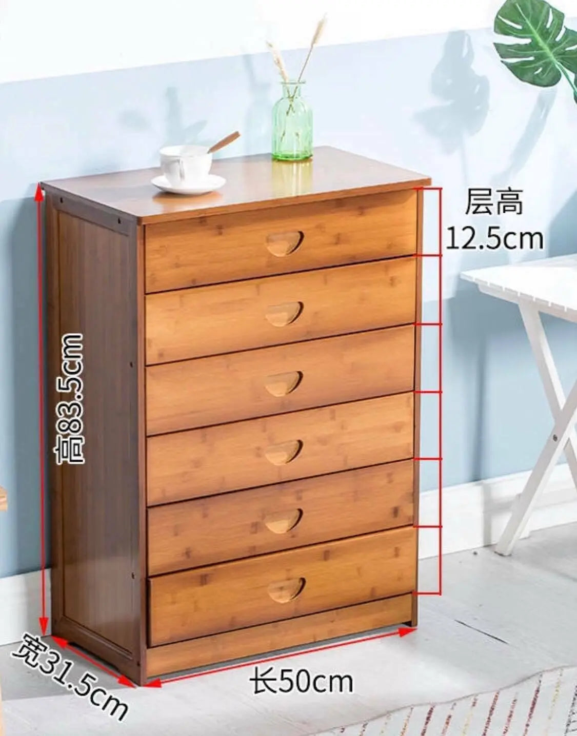 Solid Bamboo Modern Drawer Chest Cabinet Table Bedroom Storage Choice Elegant everythingbamboo