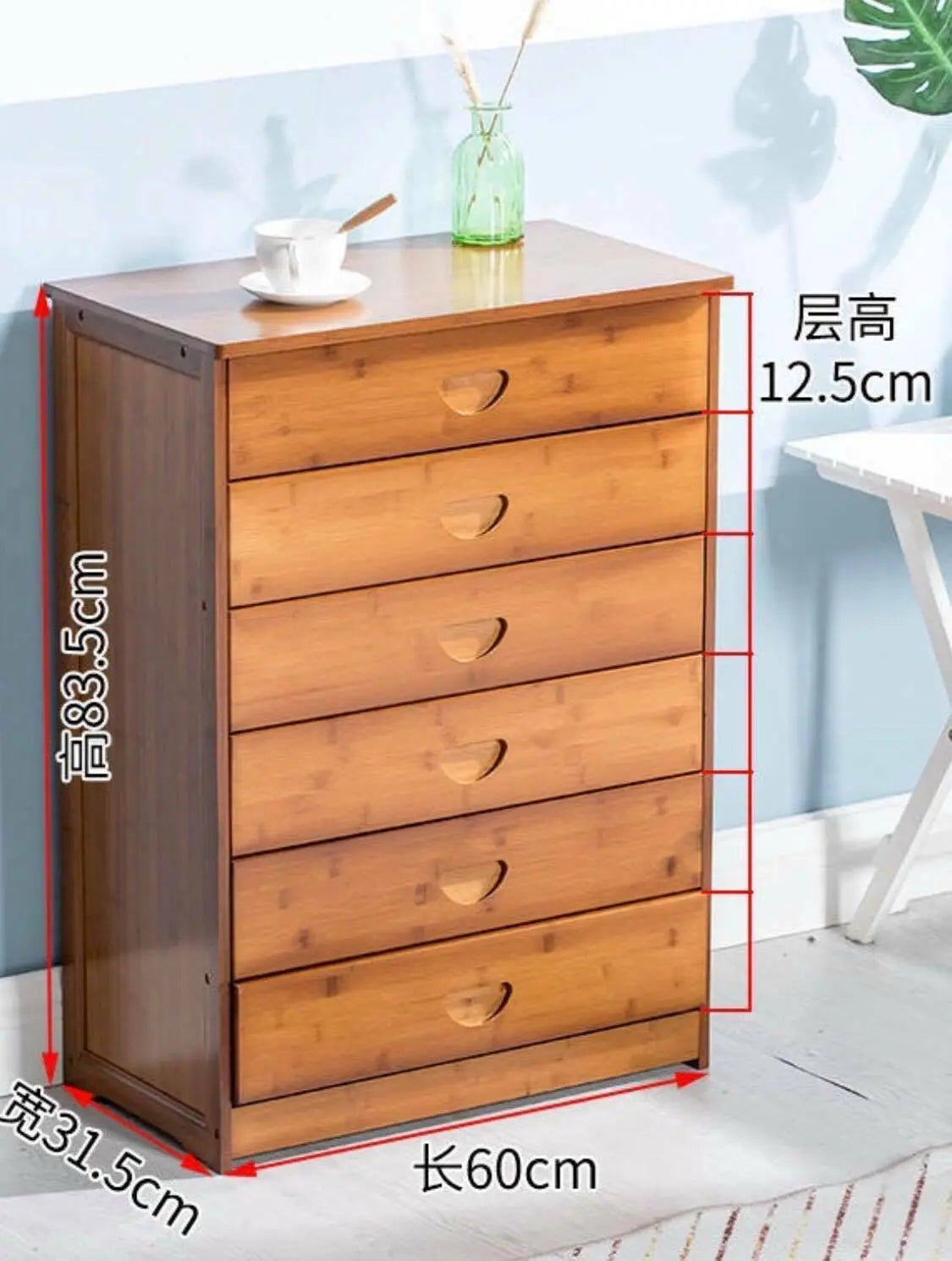 Solid Bamboo Modern Drawer Chest Cabinet Table Bedroom Storage Choice Elegant everythingbamboo