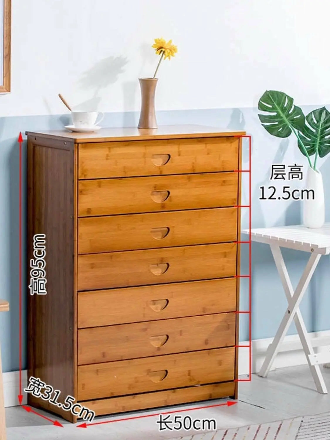 Solid Bamboo Modern Drawer Chest Cabinet Table Bedroom Storage Choice Elegant everythingbamboo