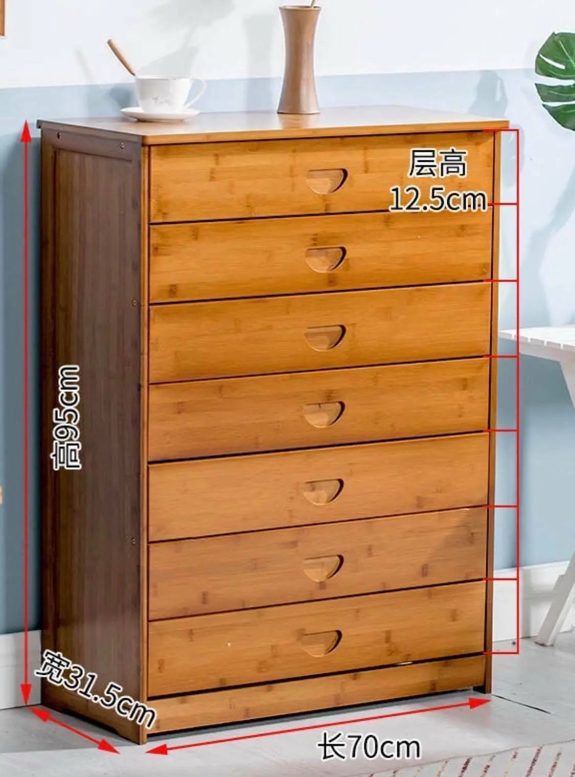 Solid Bamboo Modern Drawer Chest Cabinet Table Bedroom Storage Choice Elegant everythingbamboo