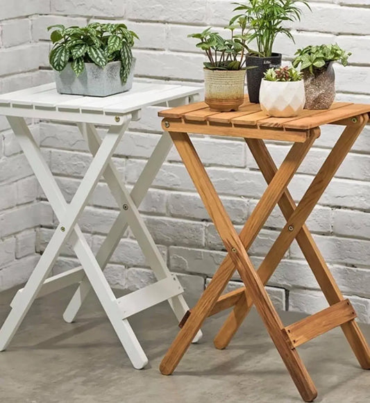 Solid Wooden Square Foldable Table Dining Study Balcony Indoor Outdoor everythingbamboo