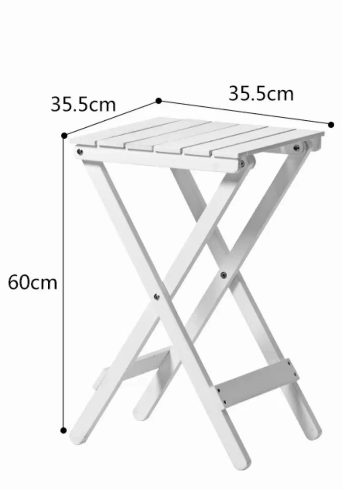Solid Wooden Square Foldable Table Dining Study Balcony Indoor Outdoor everythingbamboo